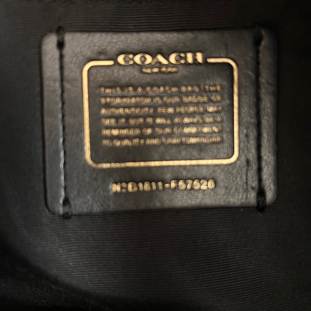 Coach Black Pebbled Leather Ava Tote Bag EUC - Picture 8 of 15